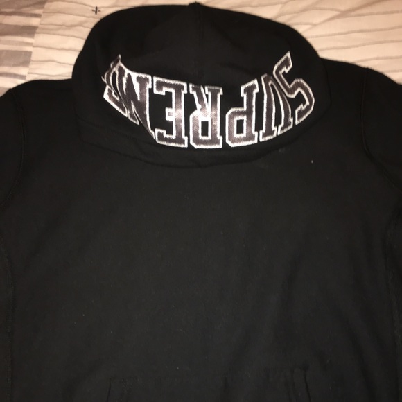 sequin arc hooded sweatshirt